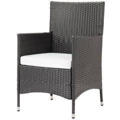 3 pieces of outdoor patio furniture, PE rattan chair dialogue set, with cushions and coffee table