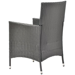 3 pieces of outdoor patio furniture, PE rattan chair dialogue set, with cushions and coffee table