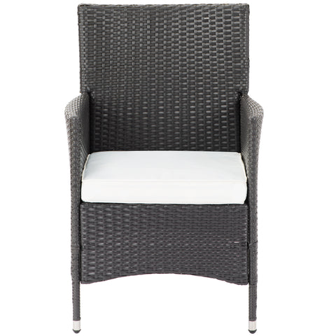 3 pieces of outdoor patio furniture, PE rattan chair dialogue set, with cushions and coffee table