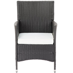 3 pieces of outdoor patio furniture, PE rattan chair dialogue set, with cushions and coffee table