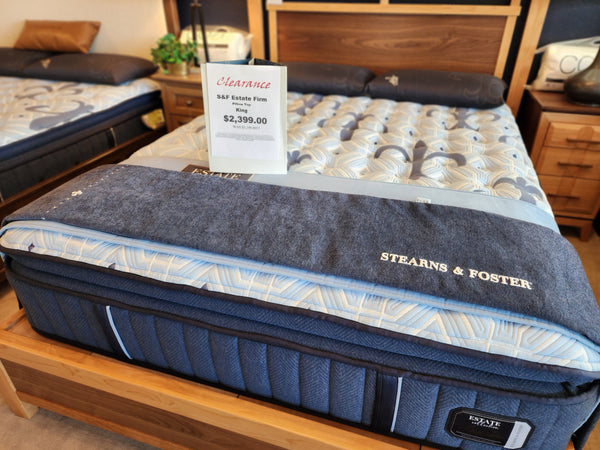 Stearns & Foster pillow top firm king mattress