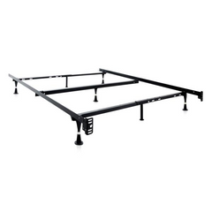 Malouf Queen, King, Cal King Metal Adjustable Bed Frame with Glides