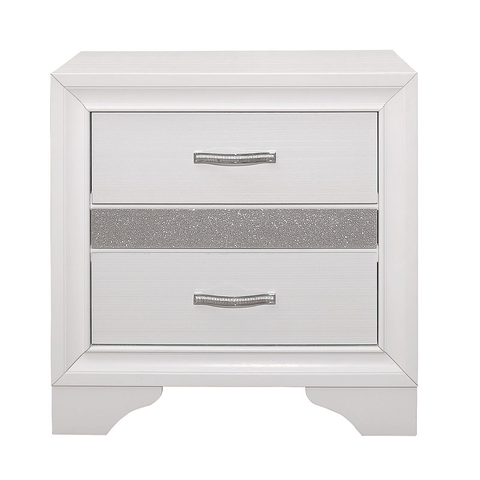 Home Elegance Luster nightstand (white)